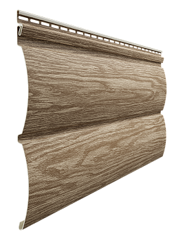 Виниловый сайдинг Docke, Блок-хаус D4.7Т, L=3600х243 мм. серия Lux Монреаль, цвет: кедр