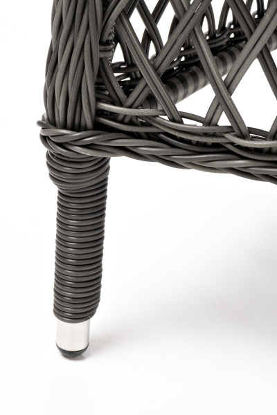 Стул плетеный из искусственного ротанга, Сицилия графит