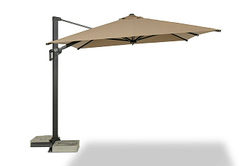 Зонт уличный Римини, 3х3 м боковой алюминиевой опоре, тент бежевый
