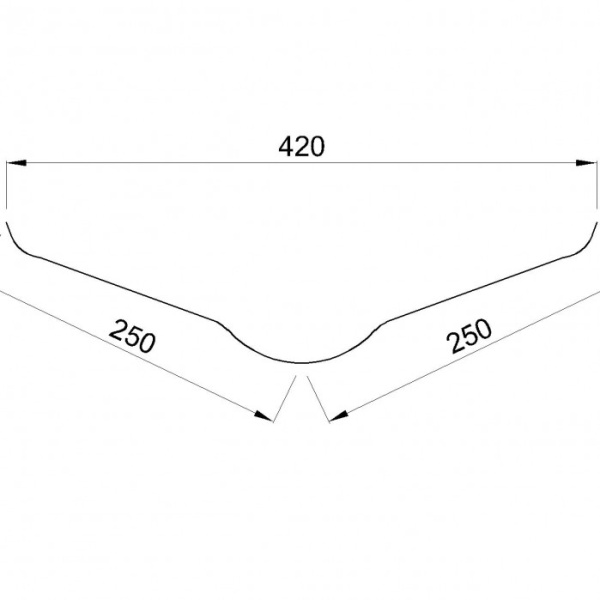 Ендова Ондулин 420х1000 мм цвет: коричневый