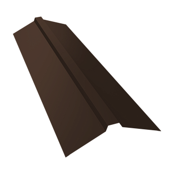 GL Планка конька прямоугольного, 115х30х115 мм 0.5 мм, Velur X, RAL 8017, L=2000 мм