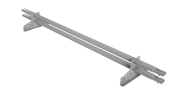 Снегозадержатель для фальцевой кровли Borge L=1500 мм, 2 опоры, 2 трубы, овал 25х45 RAL 7004