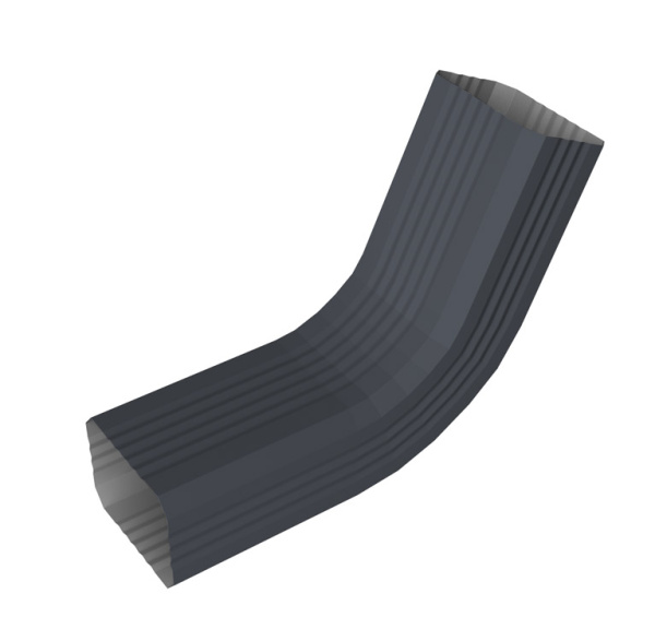 Колено стока гофрированное Vortex Lite, Ø 102 мм, RAL 7024