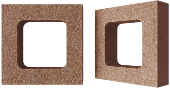 Декоративный бриз-блок Mesterra Cobogo, 250х250 мм 90 мм, 0401, терракотовый LUX