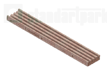 Лоток водоотводный Standartpark, CompoMax Open Slot, ширина 150 мм, h50, красный, арт: 720-К