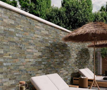3D панель Кварцит 600х150 мм, Natural Deoli Green