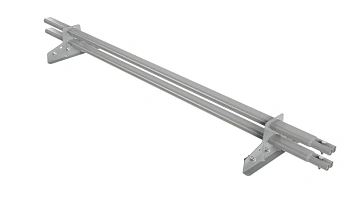 Снегозадержатель для фальцевой кровли Borge L=1500 мм, 2 опоры, 2 трубы, овал 25х45 RAL 9006