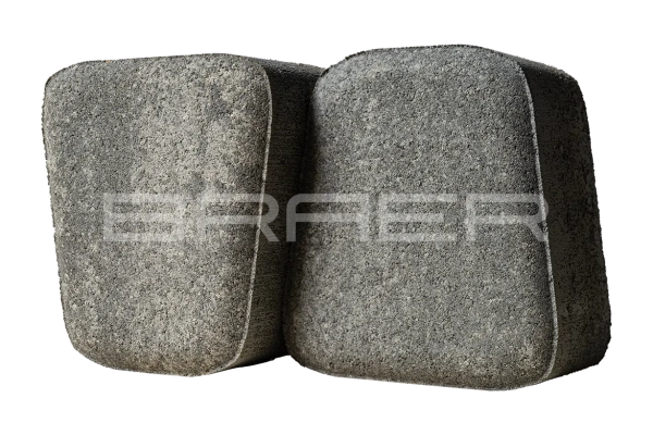 Тротуарная плитка Braer Классико круговая 60 мм 73х110х115 мм, цвет: Color Mix Туман