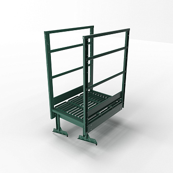 Площадка выхода пожарной лестницы Roofsystems, ГОСТ, 800 мм, L=1500 мм RAL 6005