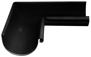 Угол желоба внутренний 90° Grand Line Ø 125 мм PE Matt, RAL 9005