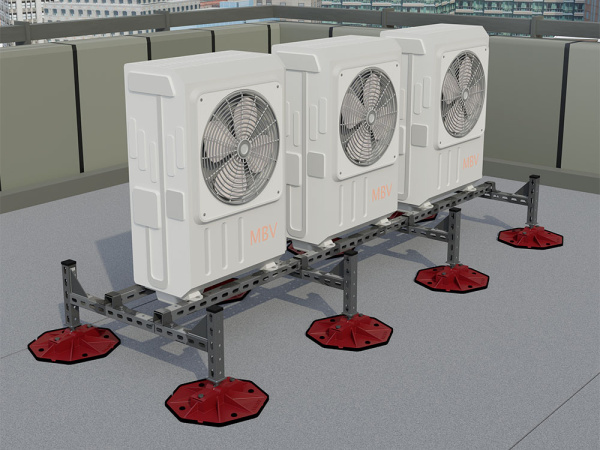 Кровельная поворотная опора HILST Platform, MV с корректором угла наклона до 15°