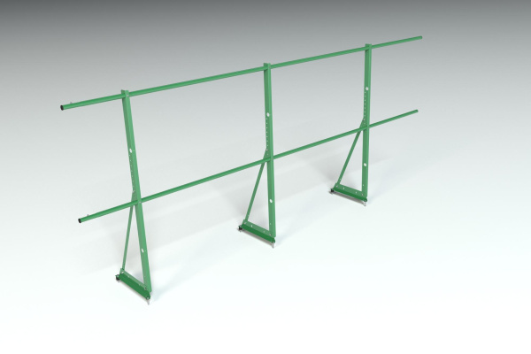 Ограждение кровельное, универсальное Roofsystems Econom, H=1200 мм RAL 6002, L=3000 мм