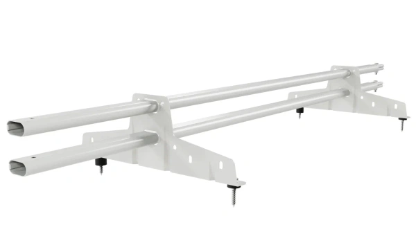 Снегозадержатель универсальный Borge L=1500 мм, 2 опоры, 2 трубы, овал 25х45 RAL 9003