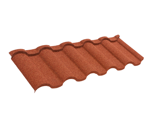 Композитная черепица Luxard Roman, 1350х415 мм цвет: коралл