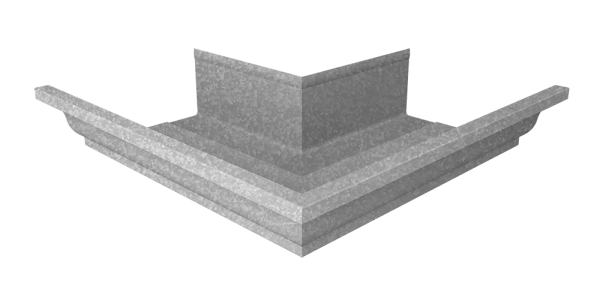 Угол желоба внешний 90° Vortex Project Ø210\145 мм, Zn