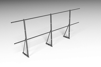 Ограждение кровельное для фальцевой кровли Roofsystems Econom фальц, H=1200 мм RAL 7016, L=3000 мм