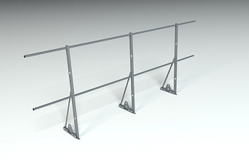 Ограждение кровельное для фальцевой кровли Roofsystems Econom Smart фальц, H=1200 мм RAL 7004, L=3000 мм