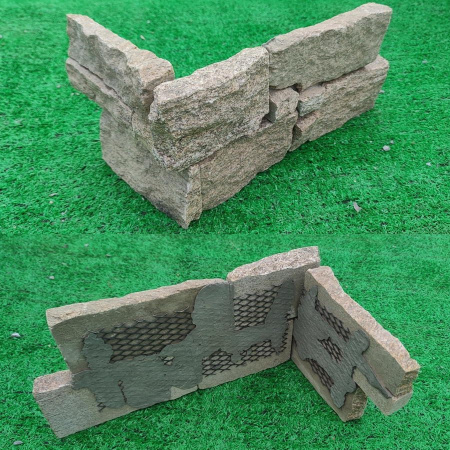 Гранит, 3D панель из камня, 550х200 мм, Country Sesame Yellow