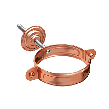Хомут трубы с комплектом крепления, Aquasystem Элит, Ø 90 мм, медь