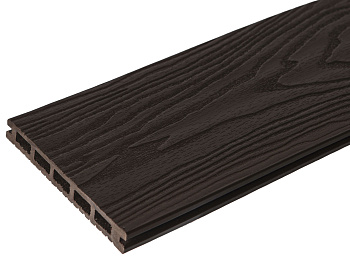 Террасная доска TalverWood 148 мм, L= 4000 мм вельвет и 3D, цвет: венге