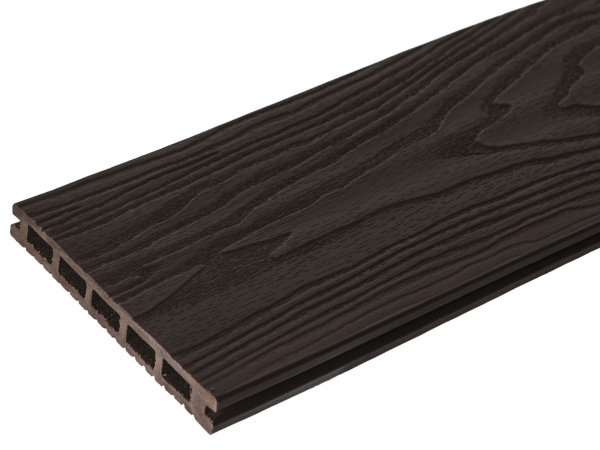 Террасная доска TalverWood 148 мм, L= 4000 мм вельвет и 3D, цвет: венге