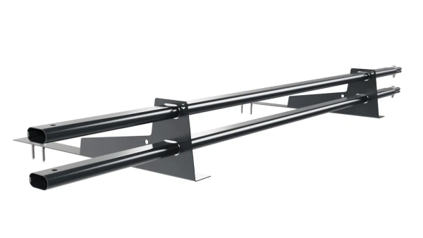 Снегозадержатель для гибкой черепицы Borge L=1500 мм, 2 опоры, 2 трубы, овал 25х45 RAL 7016