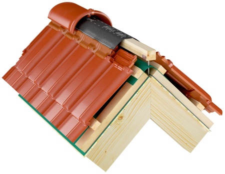 Аэроэлемент конька-хребта Eurovent ROLL GEO, 240х5000 мм, цвет: вишня