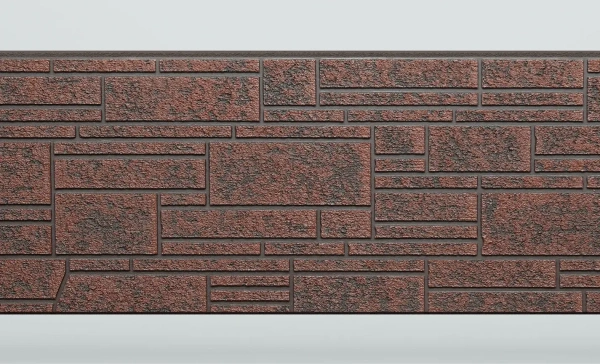 Панель FCS Simple под Камень, 15 мм, 360х1480 мм цвет: AA3115 красный