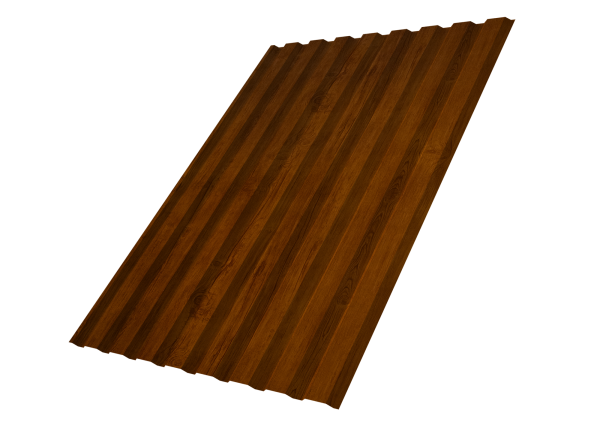 Профилированный лист GL C20 A, 0.4 мм, Print Premium, Golden Wood Intense FTC Профилированный лист GL C20 A, 0.4 мм, Print Premium, Golden Wood Intense FTC