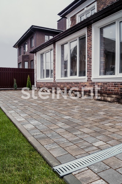 Тротуарная плитка Steingot Гранито 60 мм 160/175/215 х 85/125/160 мм, цвет: Stein Bronze