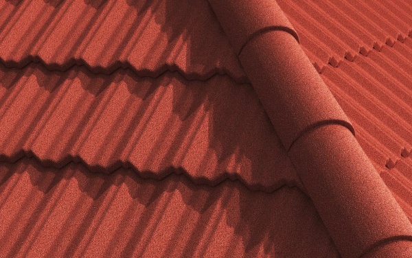 Композитная черепица Gerard Classic, 1265х369 мм цвет: Spanish red