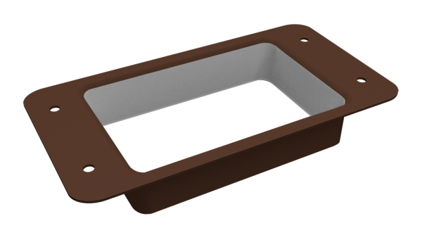 Воронка врезная прямоугольная Vortex Lite Matt Ø 130 мм, RAL 8017