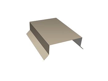 GL Парапетная крышка прямая 0.45 мм, PE, RAL 1015, 125 мм, L=2500 мм