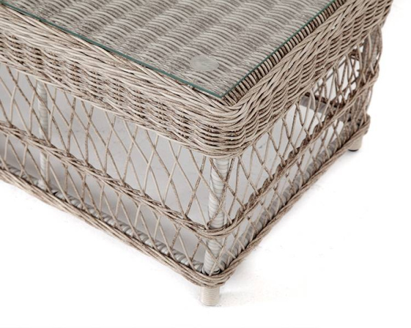 Стол журнальный из искусственного ротанга, Гранд Латте цвет: бежевый