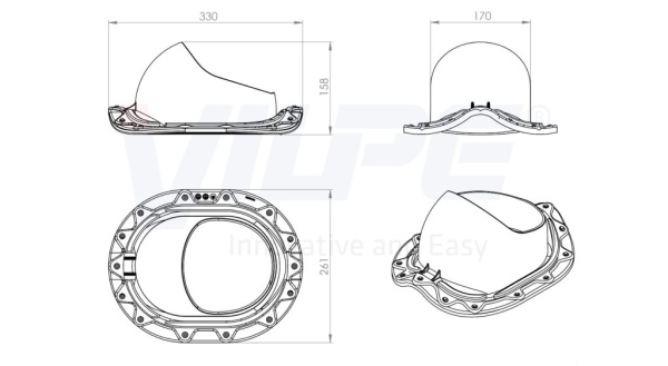 Проходной элемент Vilpe, Muotokate шоколадный