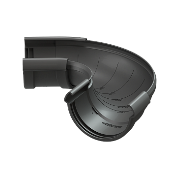Угол регулируемый, Docke Lux, Ø140 мм, 60-160° мм, цвет: графит