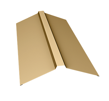 GL Планка конька прямоугольного, 150х30х150 мм 0.4 мм, PE, RAL 1014, L=2000 мм