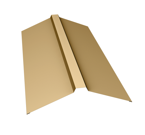 GL Планка конька прямоугольного, 150х30х150 мм 0.4 мм, PE, RAL 1014, L=3000 мм