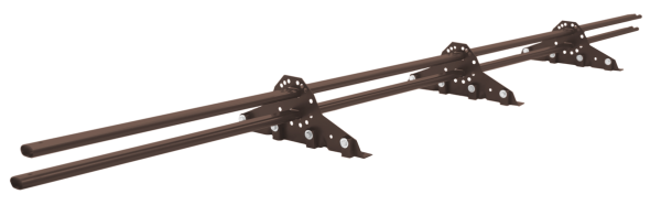 Снегозадержатель Grand Line для фальцевой кровли, L=3000 мм, 3 опоры, 2 трубы, овал 42х21 RAL 8024