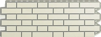 Фасадные панели Альта Профиль, Кирпич клинкерный, 1220 х 440 мм цвет: белый