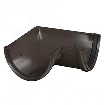 Угол желоба универсальный 90°, Технониколь пвх, стандарт Ø 125 мм, цвет: темно-коричневый