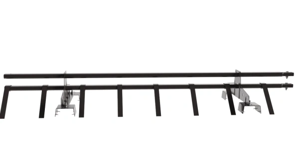 Снегозадержатель для профнастила Н-114 Borge L=1500 мм 2 опоры, 2 трубы, овал 25х45 RR 32