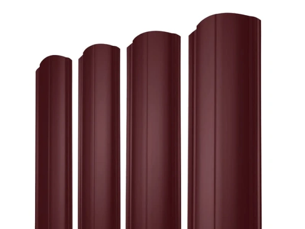 ММТ Штакетник Полукруглый, фигурный, 122 мм 0.42 мм, PE-double, RAL 3005