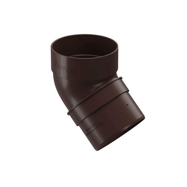 Колено трубы 45°, Docke Standart, Ø80 мм, цвет: темно-коричневый