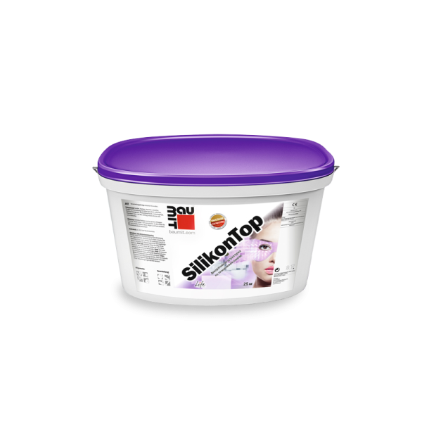 Штукатурка декоративная, Baumit SilikonTop, группа 1, уп. 25 кг короед, 2 мм, колеровка