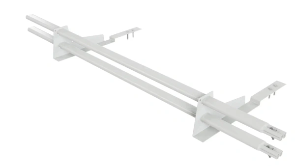 Снегозадержатель для композитной черепицы Borge L=1500 мм, 2 опоры, 2 трубы, овал 25х45 мм, RAL 9003