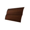 Металлический сайдинг Grand Line, Блок-хаус новый 0.45 мм, Print Elite, Choco Wood TwinColor