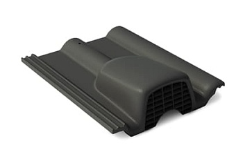 Вентиляционная черепица Braas Франкфурт 420х330 мм, цвет: черный