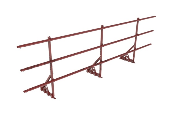 Ограждение кровельное для фальцевой кровли Roofsystems Prestige Master фальц, H=900 мм RAL 3009, L=3000 мм