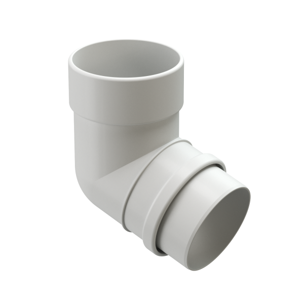 Колено трубы 72°, Docke Lux, Ø100 мм, цвет: пломбир